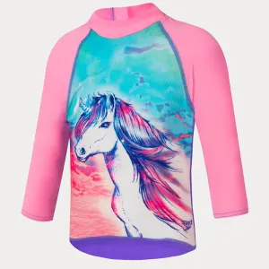 Speedo Girls Long Sleeve Suntop - Wonderland