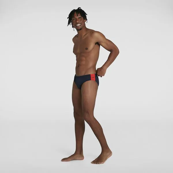 SPEEDO MENS BOOM LOGO SPLICE 7CM BRIEF