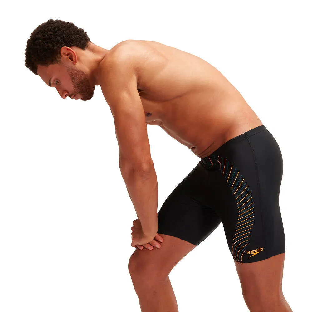 Speedo Mens Duo Logo Print Mid Jammer