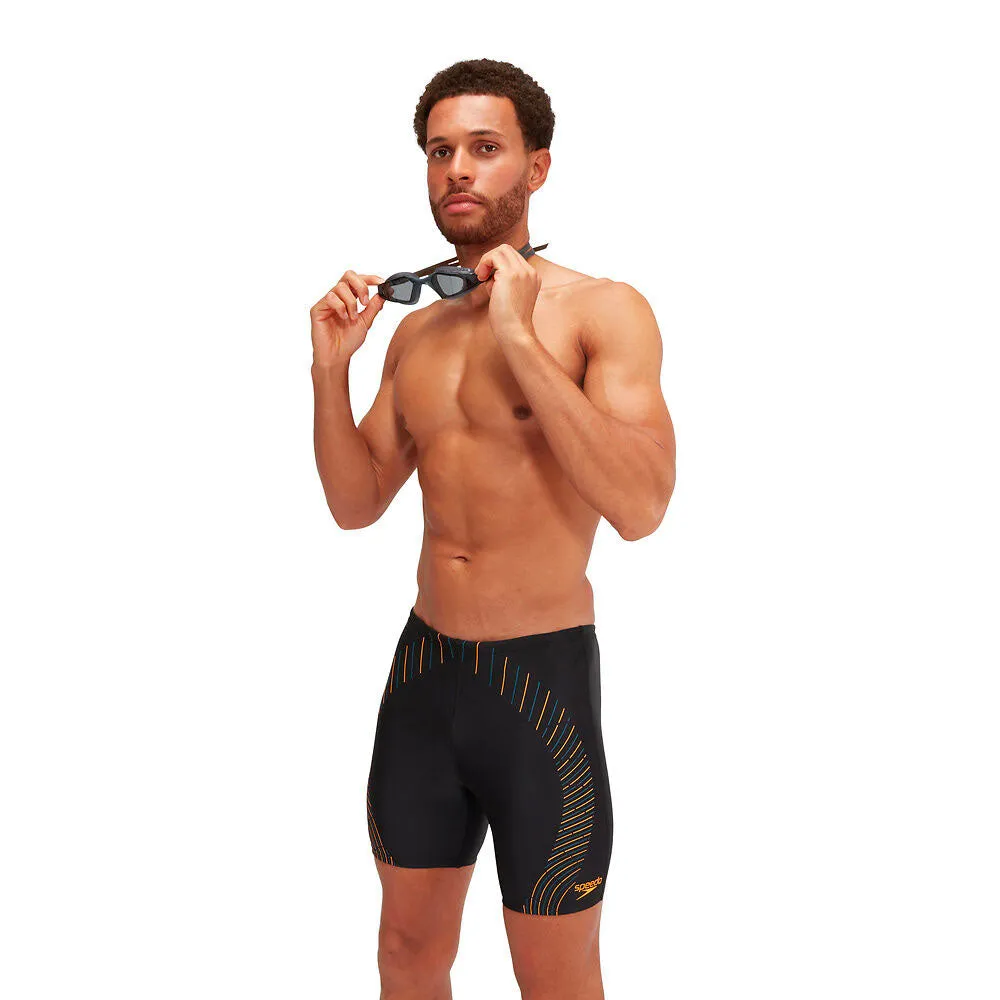 Speedo Mens Duo Logo Print Mid Jammer