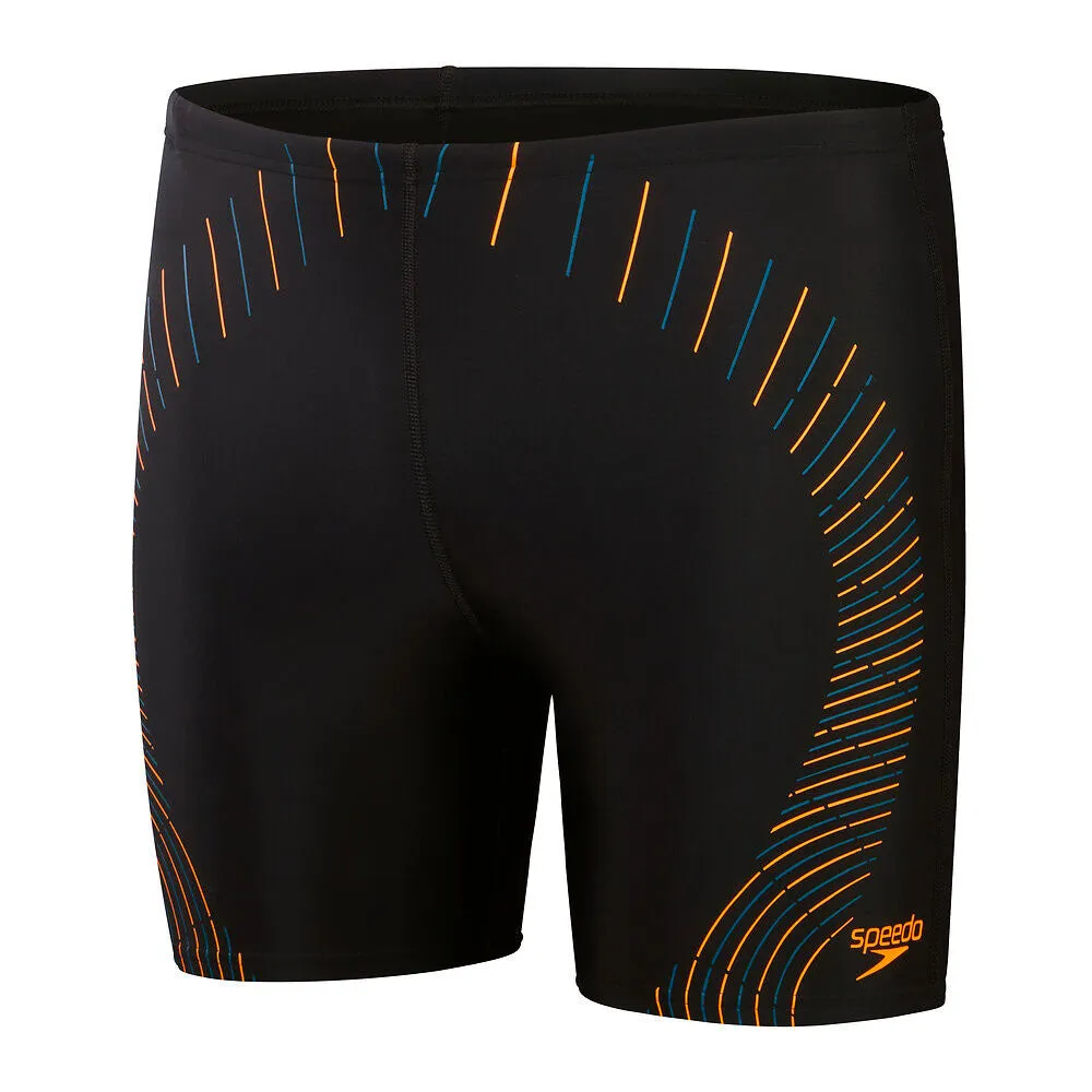 Speedo Mens Duo Logo Print Mid Jammer