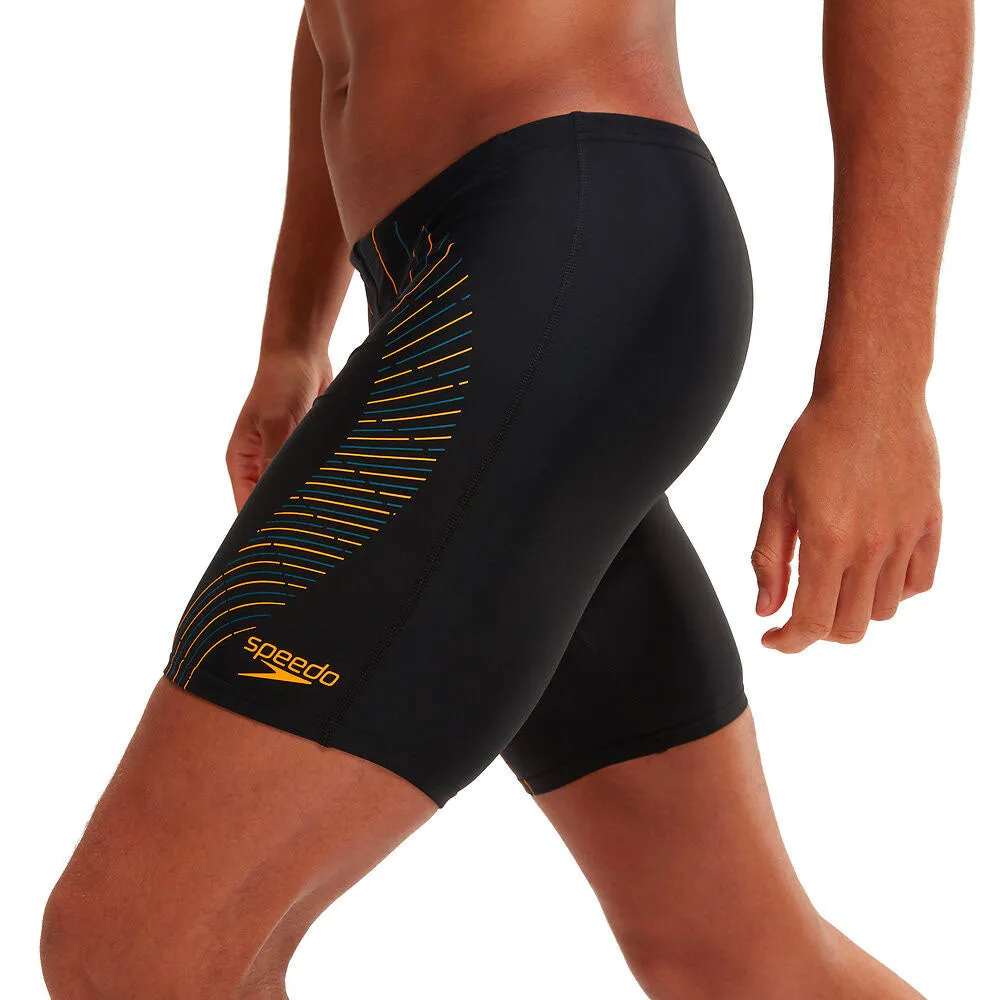 Speedo Mens Duo Logo Print Mid Jammer