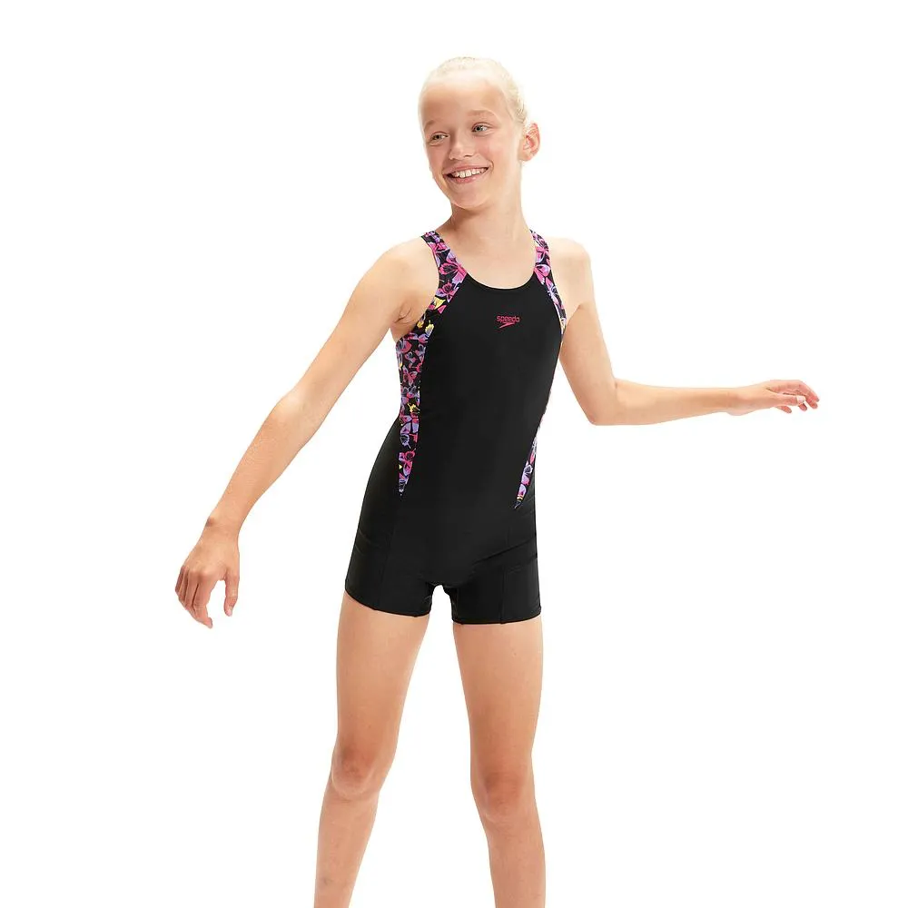Speedo Printed Panel Junior Legsuit