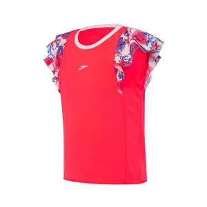 SPEEDO TODDLER GIRLS FLORA FRILL SLEEVE TOP