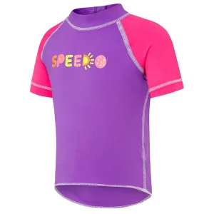 SPEEDO TODDLER GIRLS LOGO SHORT SLEEVE SUN TOP