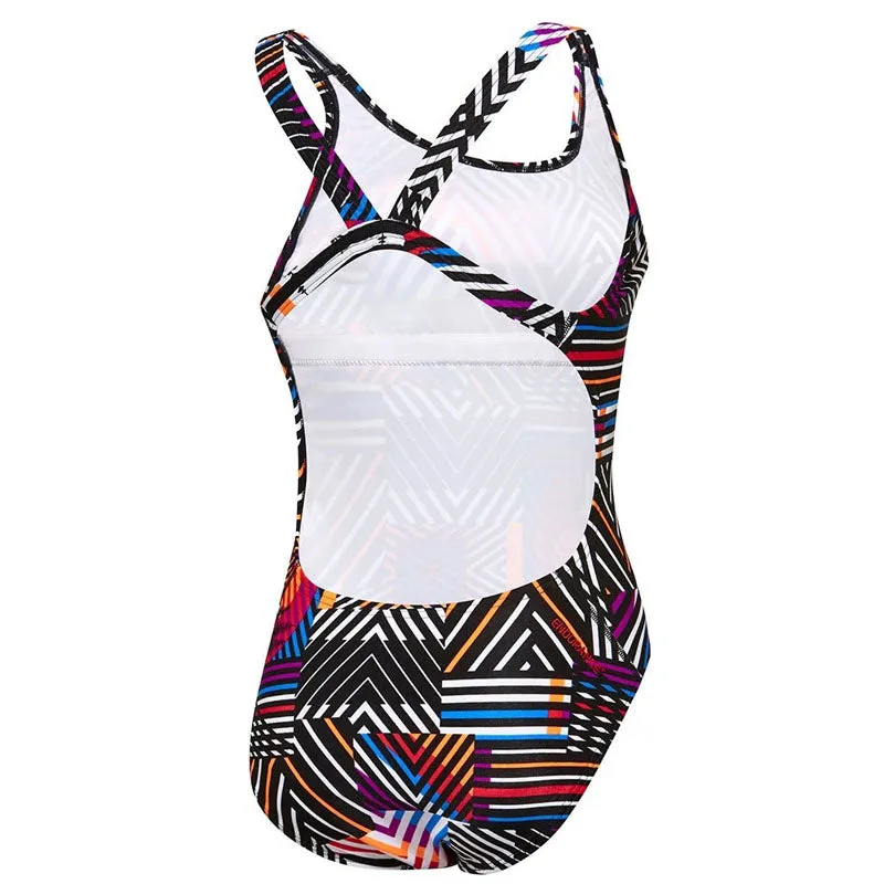 SPEEDO WOMENS BURLEIGH STRIPES UPLIFT LEADERBACK 1PC