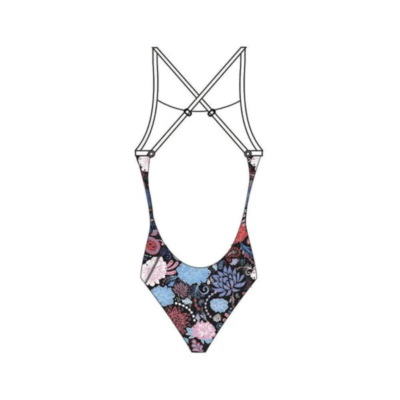 SPEEDO WOMENS HIGH LEG OPEN X BACK ONE PIECE