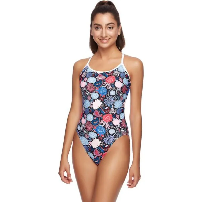 SPEEDO WOMENS HIGH LEG OPEN X BACK ONE PIECE