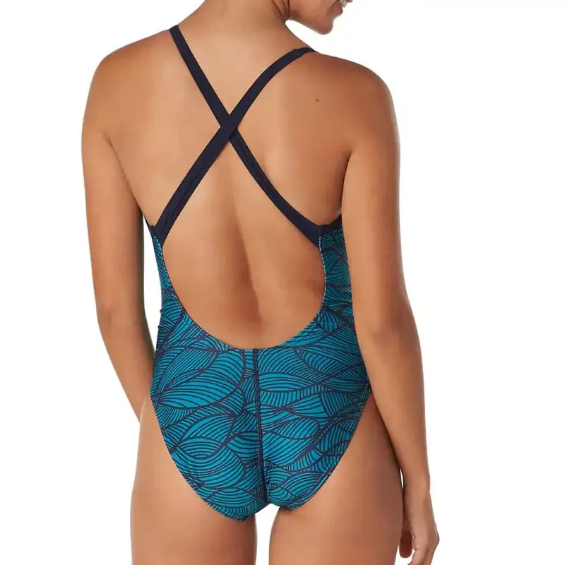 Speedo Women's Print Relay Back Swimsuit