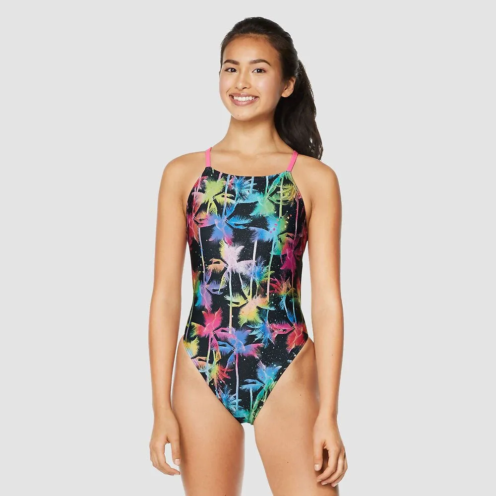 Speedo Womens Printed Fixed Back One Piece