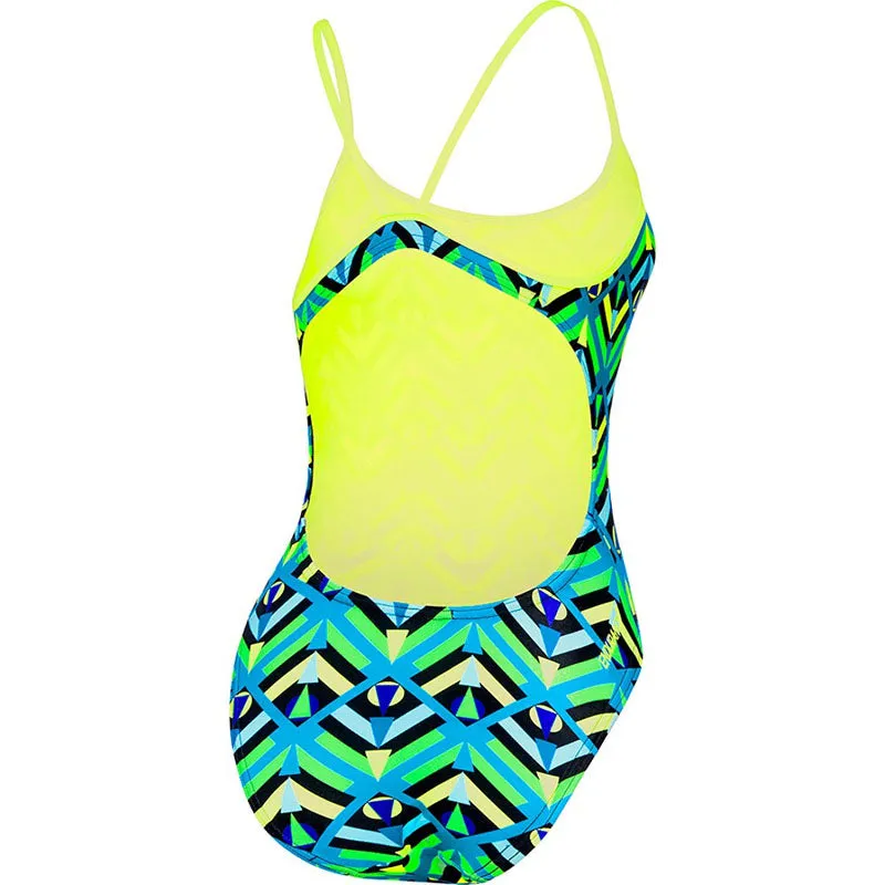 SPEEDO WOMES SURF HIGH LEG SQUAD NEO NEON