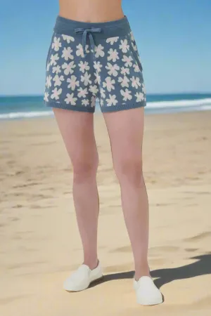 Spiritual Gangster Floral Jacquard Relaxed Sweater Shorts