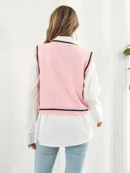 Spooky Layer Skull Sweater Vest