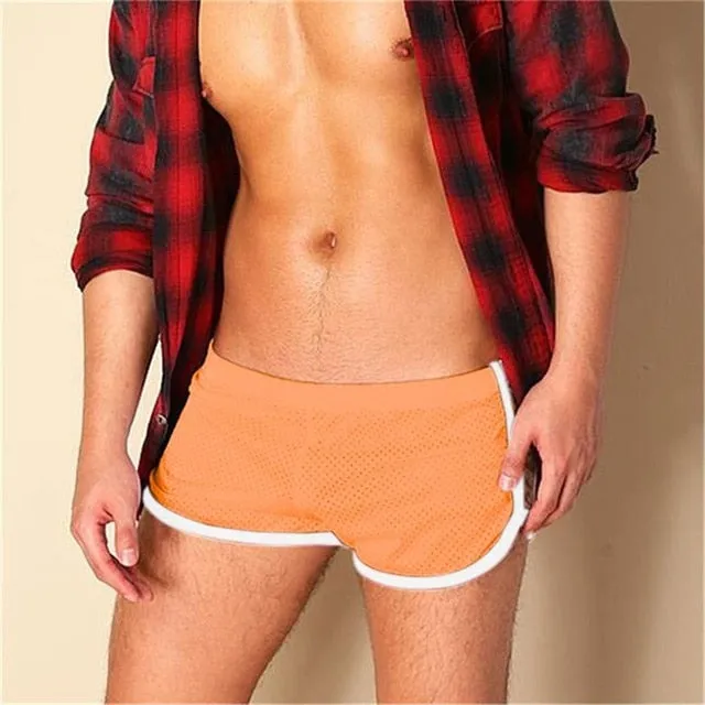 Spring Beach boxers short men pajamas summer transparent Aro sports youth quick dry home Arrow pants Mesh breathable wicking