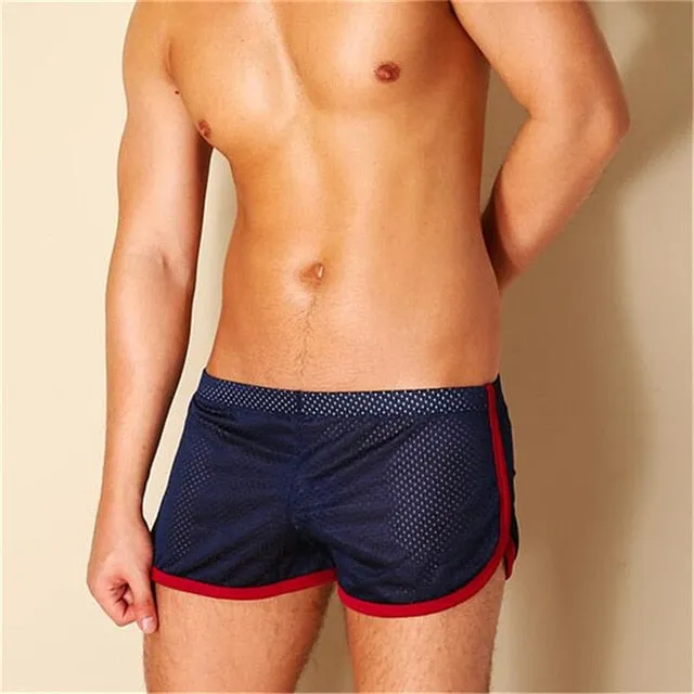 Spring Beach boxers short men pajamas summer transparent Aro sports youth quick dry home Arrow pants Mesh breathable wicking