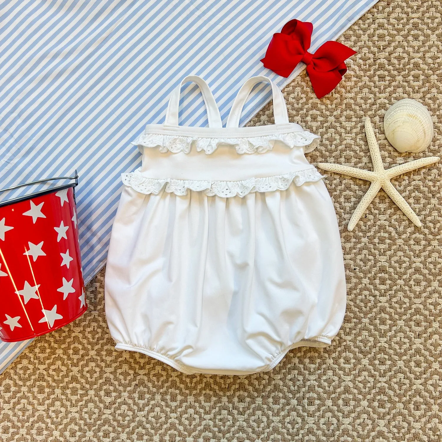 St. Bart's Bubble Bathing Suit - Worth Avenue White