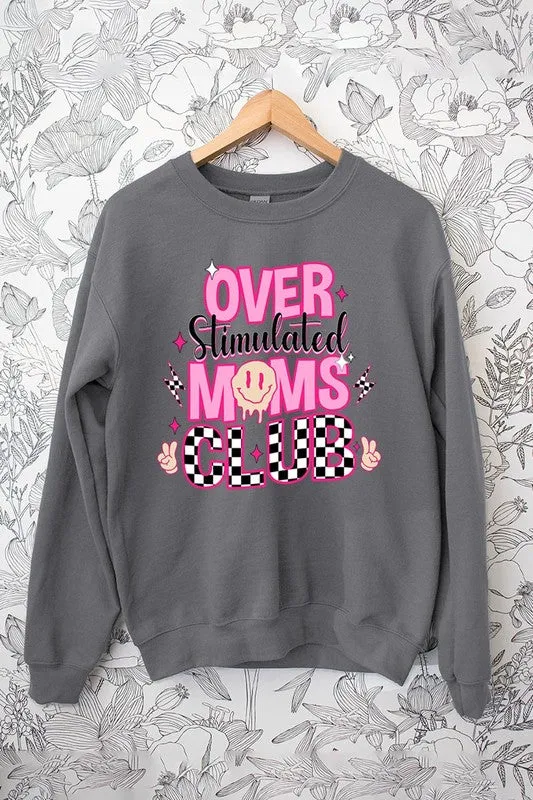 Stimulated Moms Club Graphic Fleece Sweatshirts