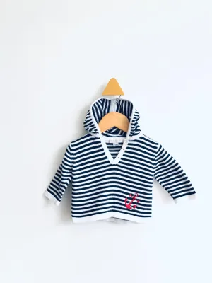 Striped Anchor Sweater // 3-6M