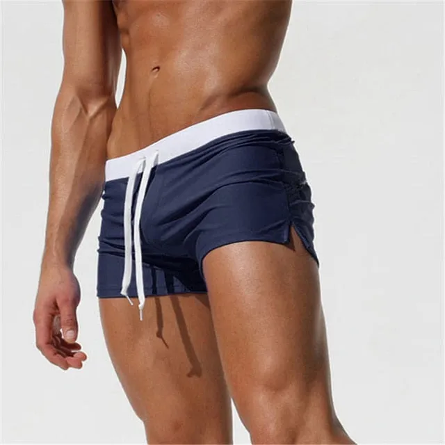 Summer Swimwear Men Breathable Men's Swimsuits Trunks Boxer Briefs Sunga SwimSuits Maillot De Bain Beach Shorts