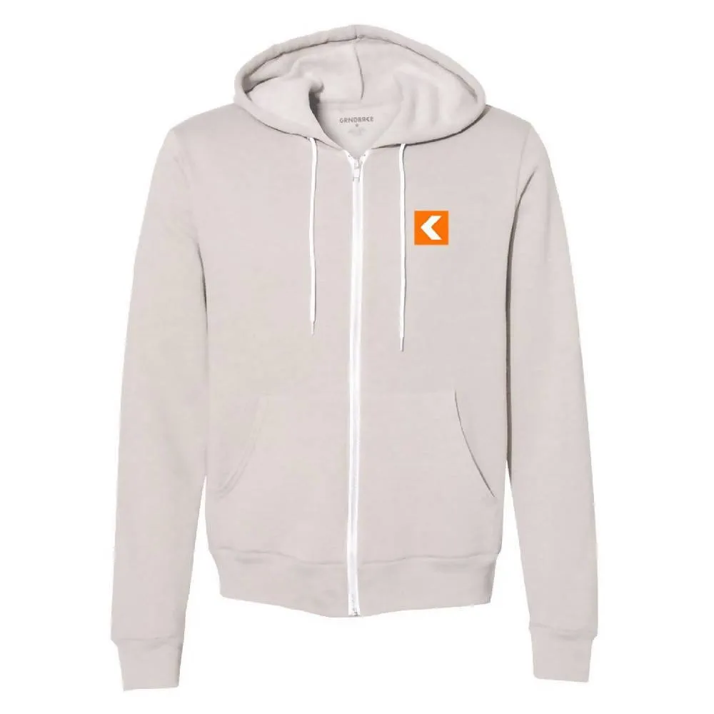 Sunrise Grey Unisex Zip Up Hoodie