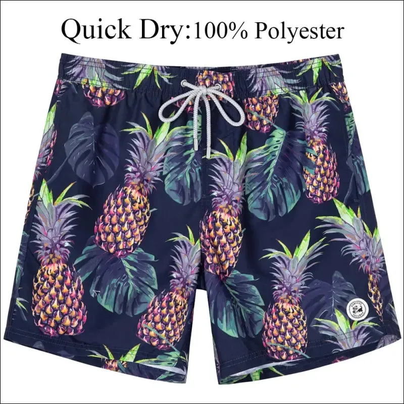 Surfcuz men's beach shorts boardshorts with mesh lining mens swimwear beachwear quick dry swim