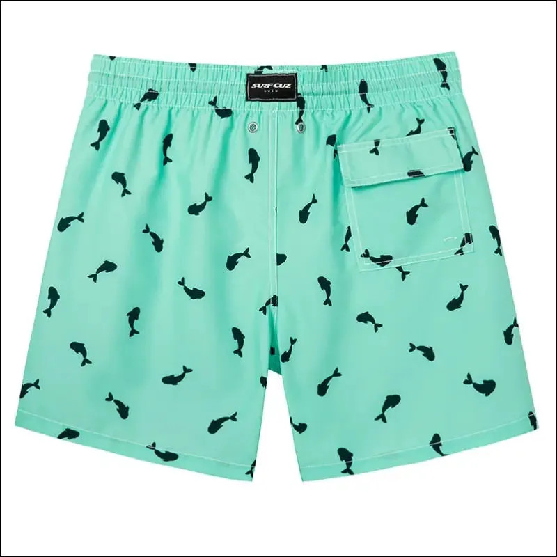 Surfcuz men's beach shorts boardshorts with mesh lining mens swimwear beachwear quick dry swim