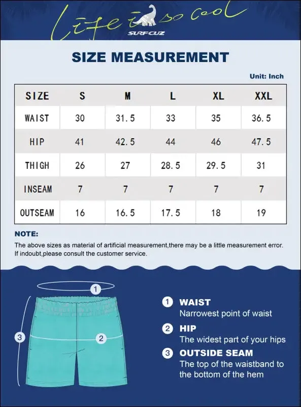 Surfcuz mens swim shorts quick dry beach board shorts with mesh lining 2022 new summer swim trunks