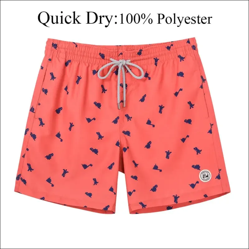 Surfcuz mens swim shorts quick dry beach board shorts with mesh lining 2022 new summer swim trunks