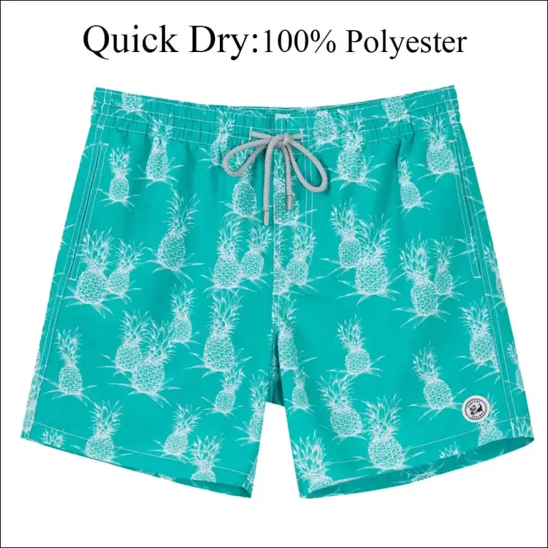 Surfcuz mens swim shorts quick dry beach board shorts with mesh lining 2022 new summer swim trunks
