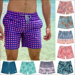 Surfcuz mens swim shorts quick dry beach board shorts with mesh lining 2022 new summer swim trunks