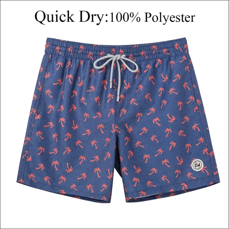 Surfcuz mens swim shorts quick dry beach board shorts with mesh lining 2022 new summer swim trunks