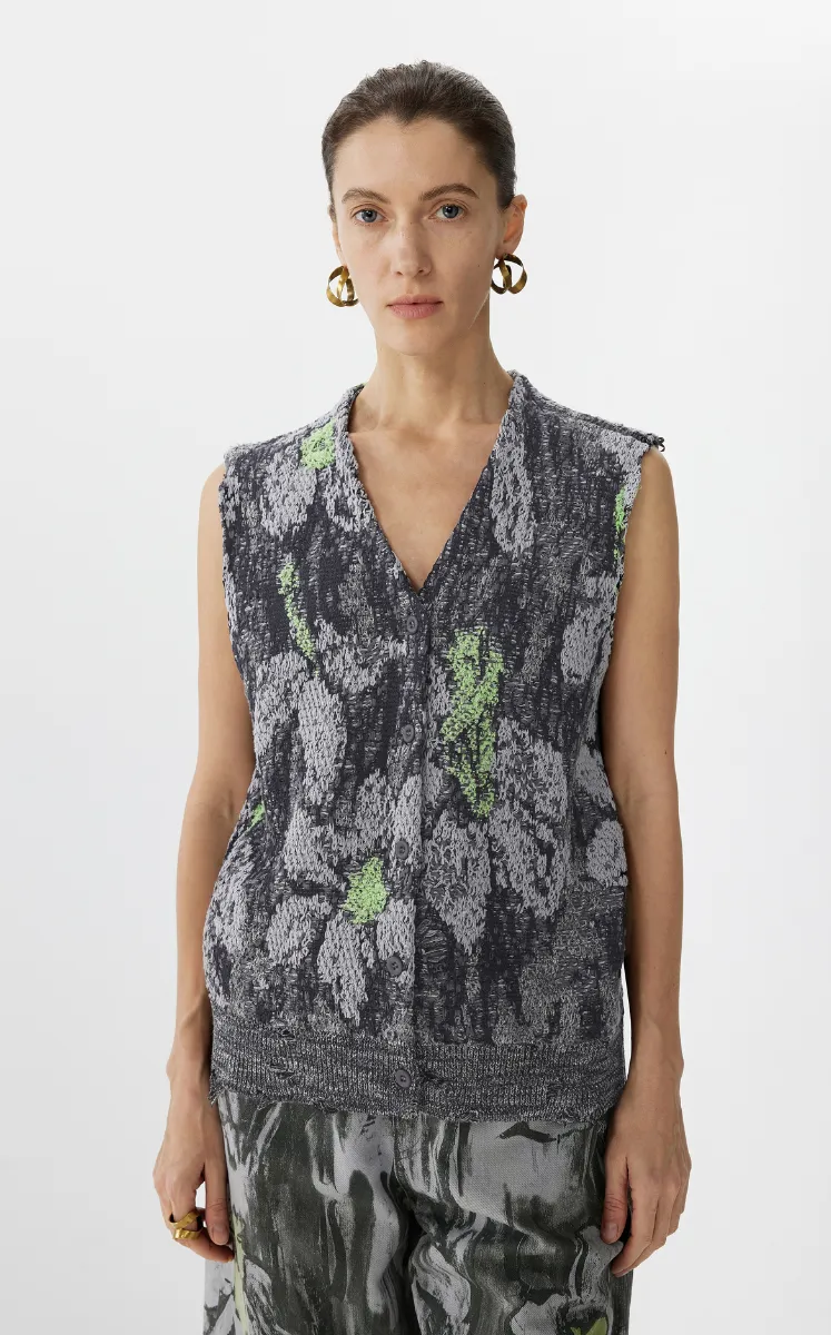 Sweater / JNBY Floral Loose-Fit Knit Vest