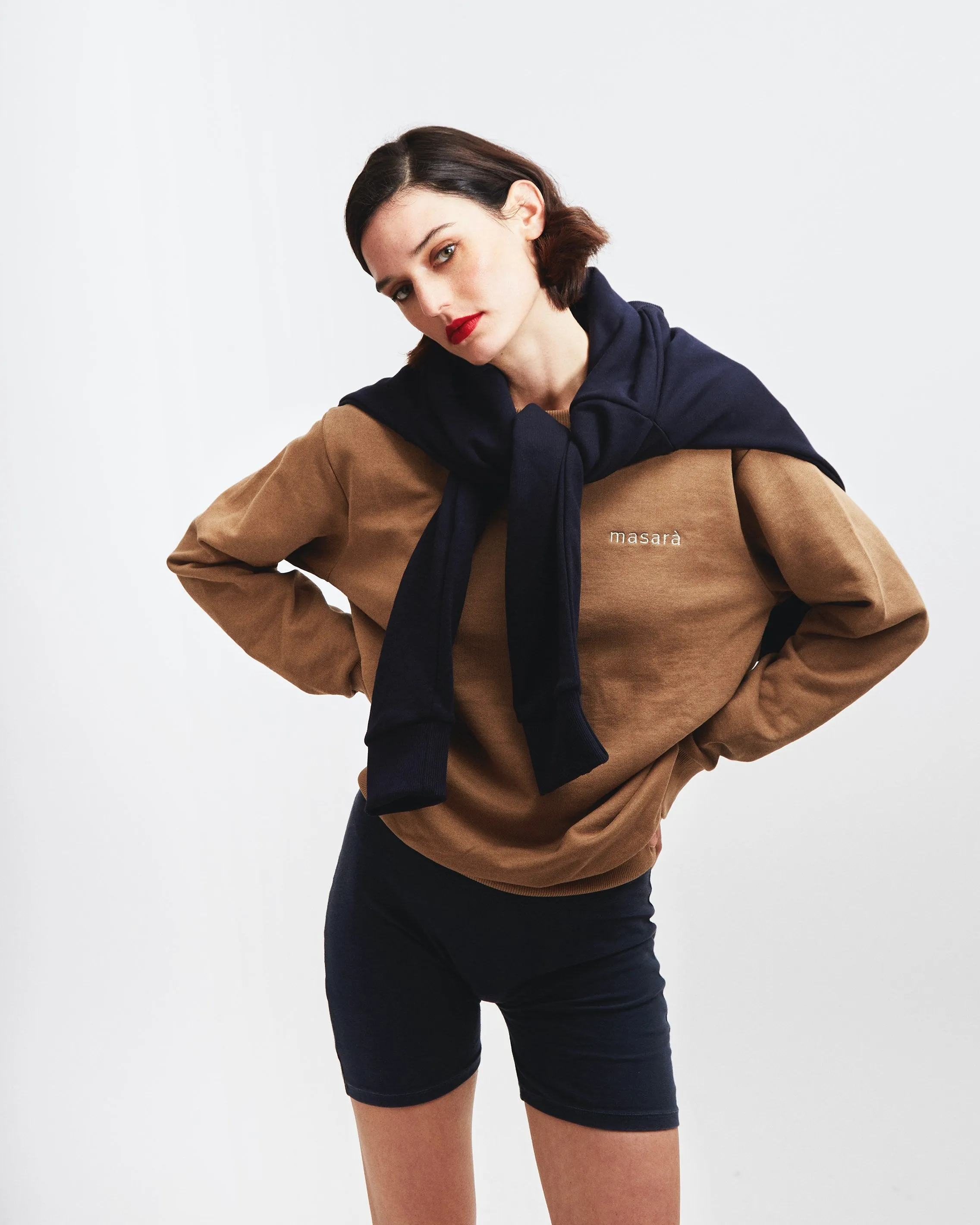 Sweatshirt Crewneck - Cacao/Cream