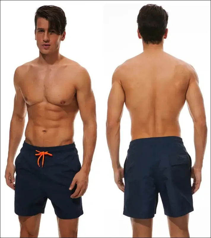 Swim shorts for men by escatch - quick dry, solid, nylon beach board shorts