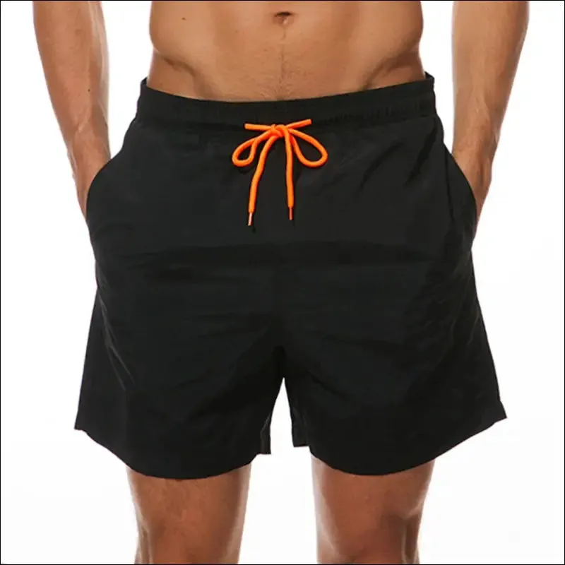 Swim shorts for men by escatch - quick dry, solid, nylon beach board shorts