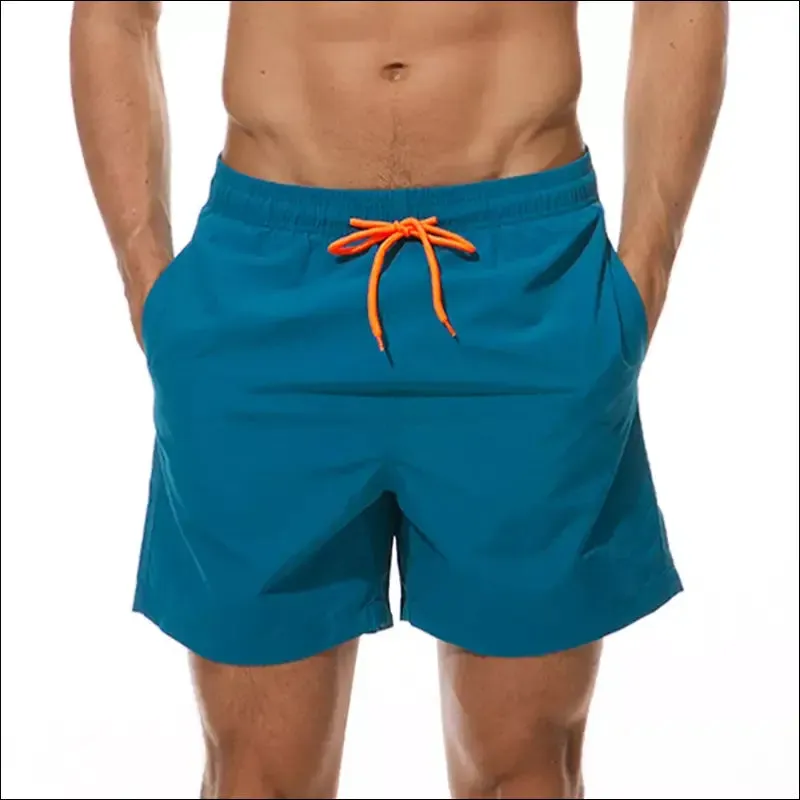 Swim shorts for men by escatch - quick dry, solid, nylon beach board shorts