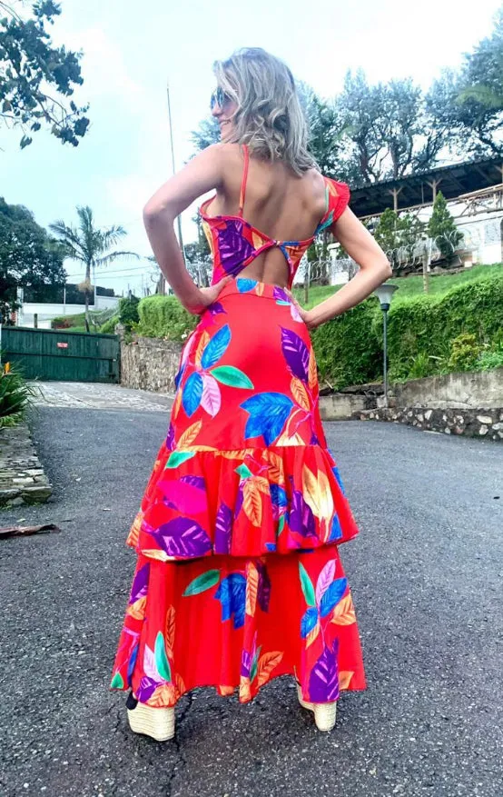 Swimsuit & Long Skirt Set