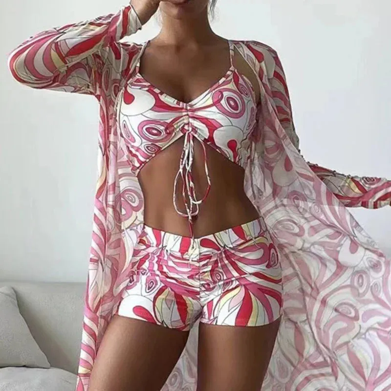 Swimsuits Tankini Set Female Swimwear Sports Beach Wear Two-Piece Bathing Suits Girls Pool Women Swimming Suit