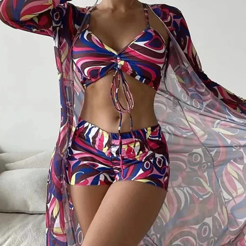 Swimsuits Tankini Set Female Swimwear Sports Beach Wear Two-Piece Bathing Suits Girls Pool Women Swimming Suit
