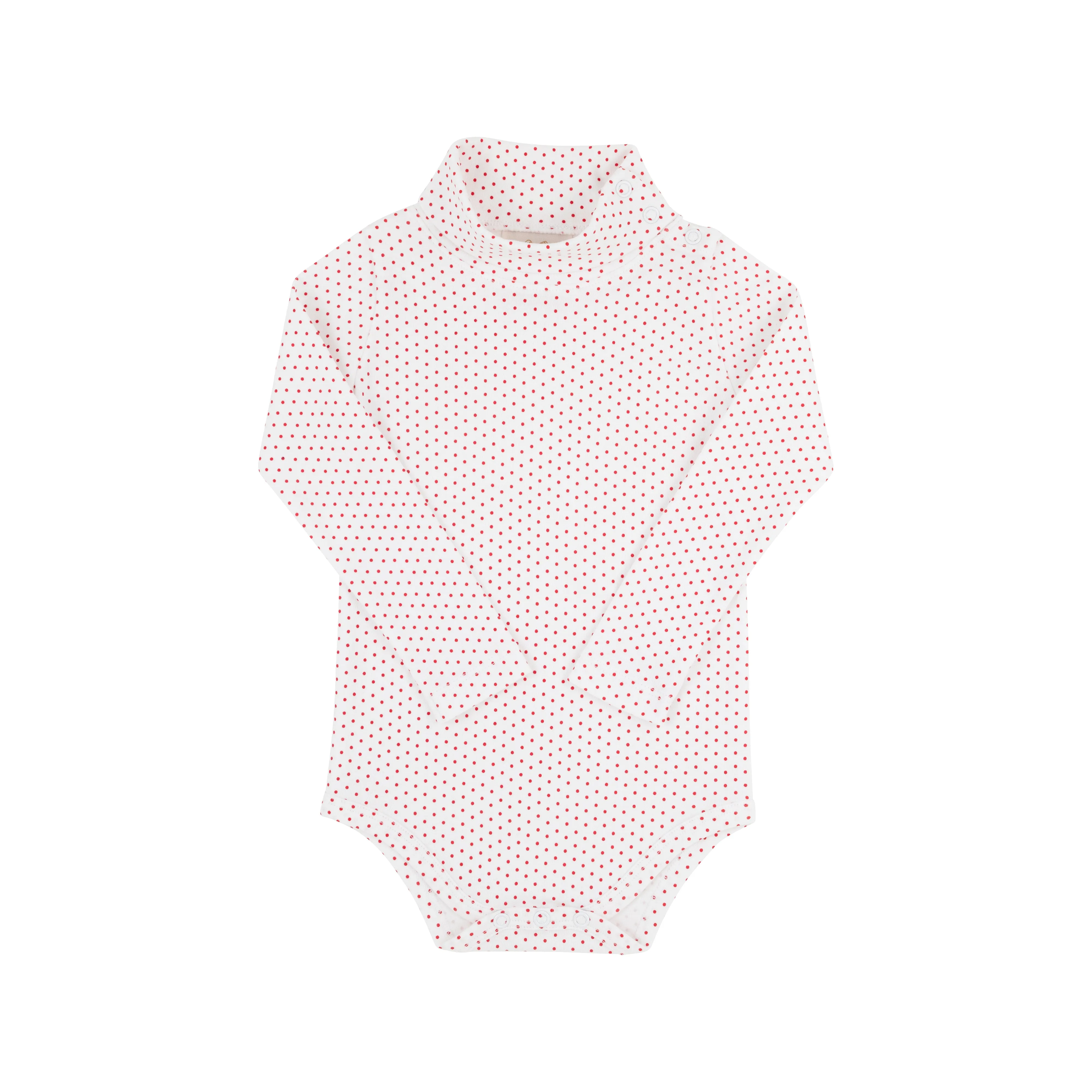 Tatum's Turtleneck & Onesie - Richmond Red Microdot