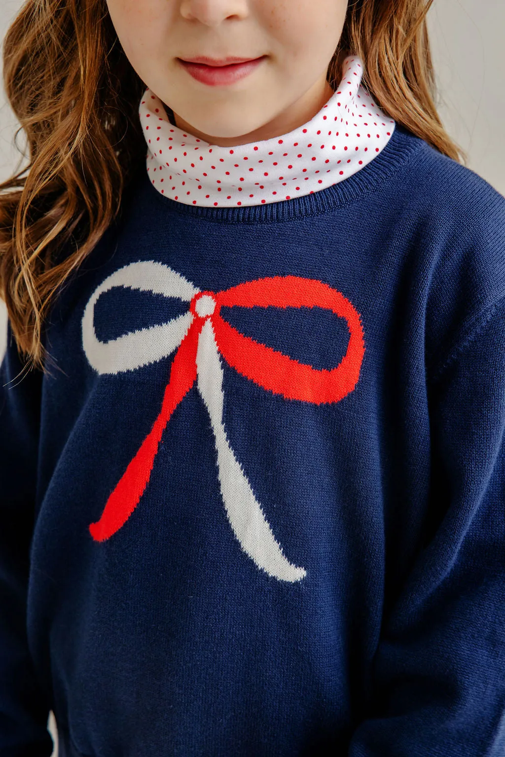 Tatum's Turtleneck & Onesie - Richmond Red Microdot