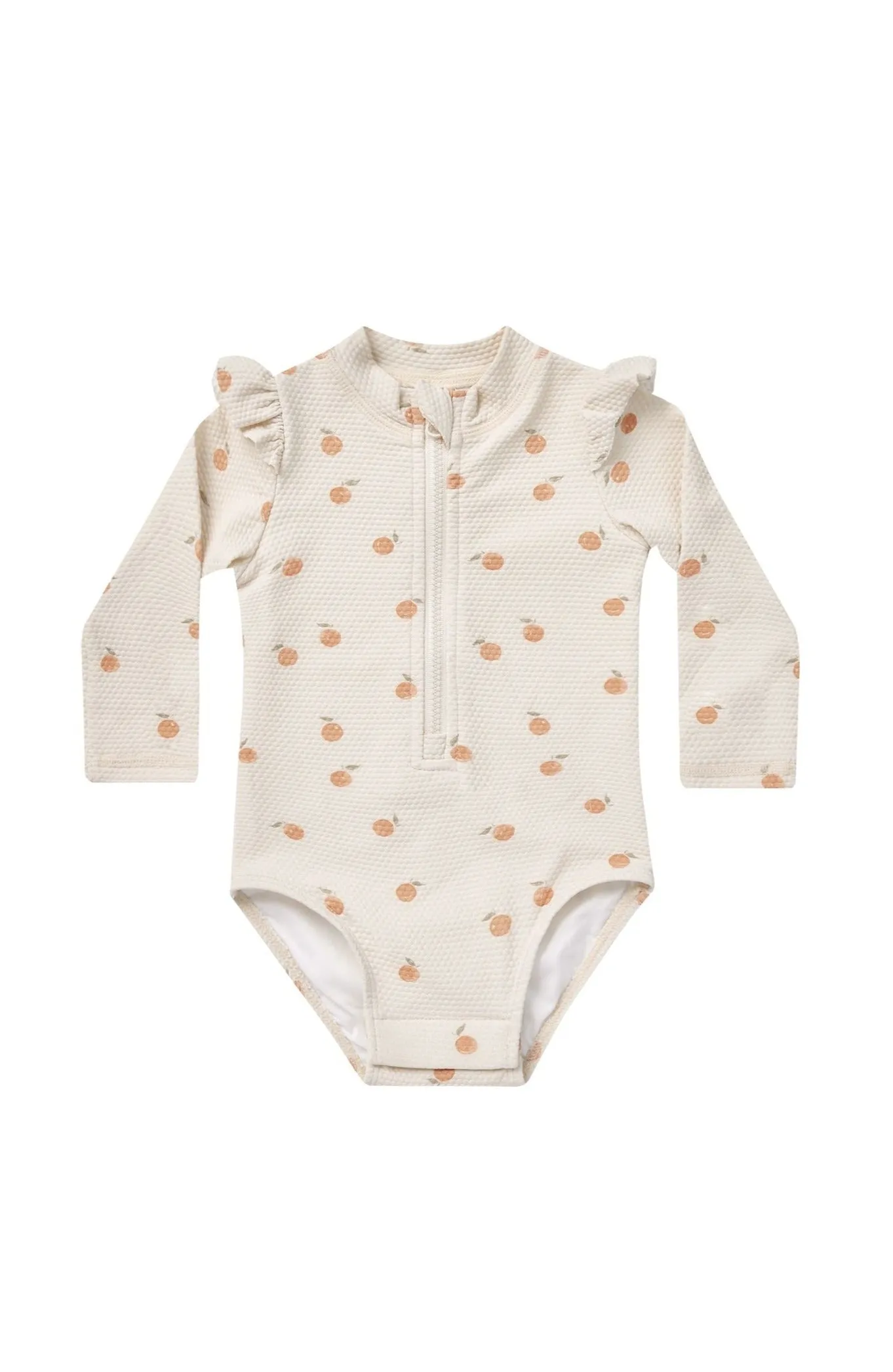 The Byron Rashguard Swimsuit by Quincy Mae - Oranges - BABY
