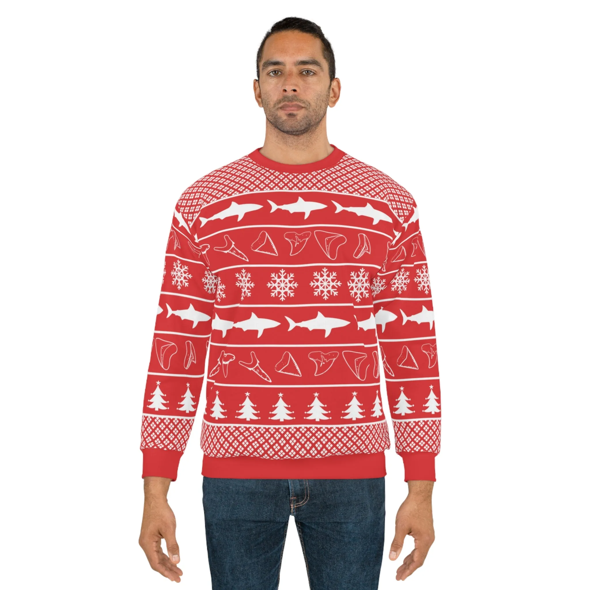 The Shark Tooth Ugly Sweater - Red