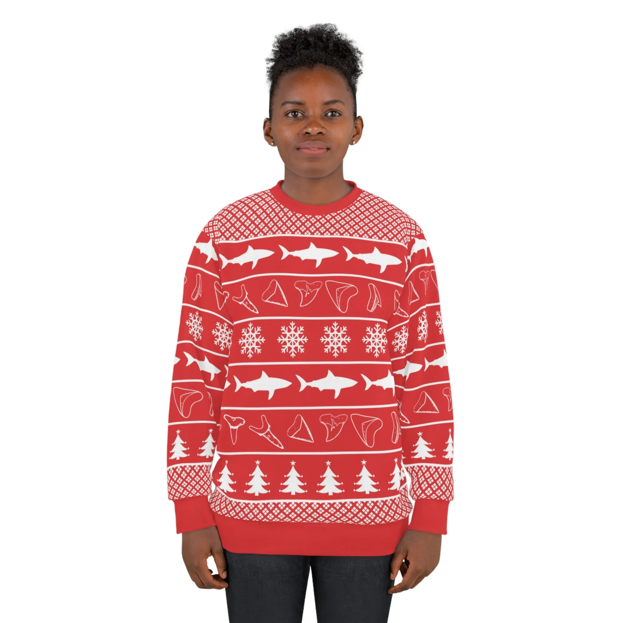 The Shark Tooth Ugly Sweater - Red