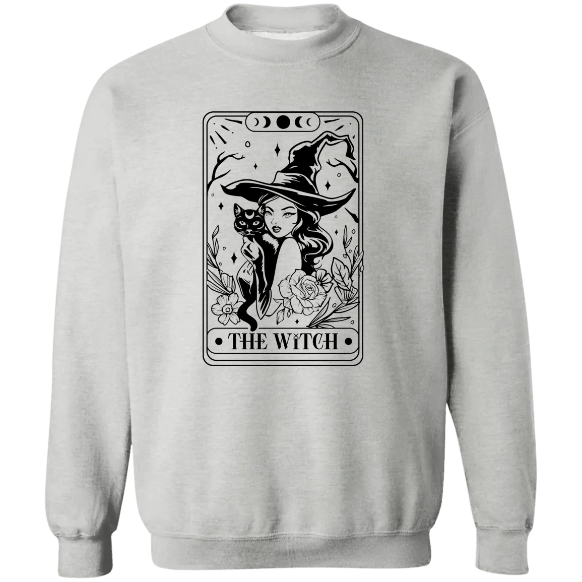 The Witch Tarot Card Crewneck Pullover Sweatshirt