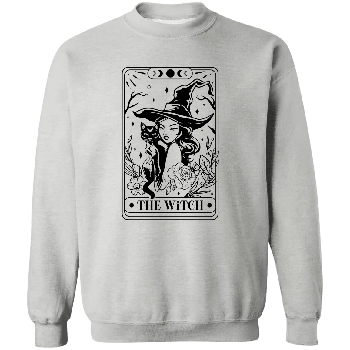 The Witch Tarot Card Crewneck Pullover Sweatshirt