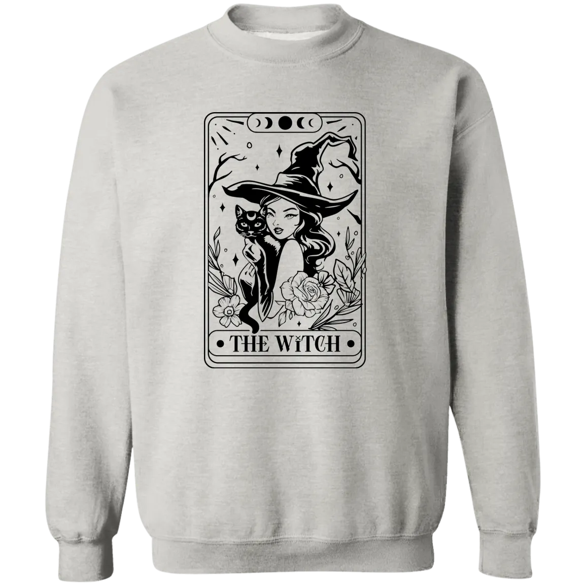 The Witch Tarot Card Crewneck Pullover Sweatshirt