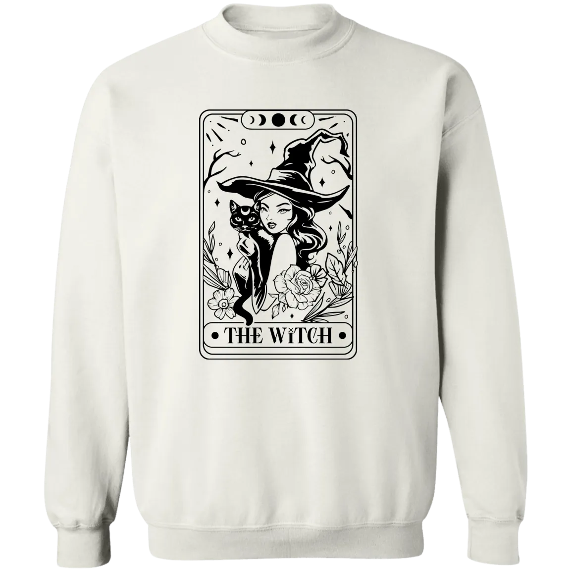 The Witch Tarot Card Crewneck Pullover Sweatshirt