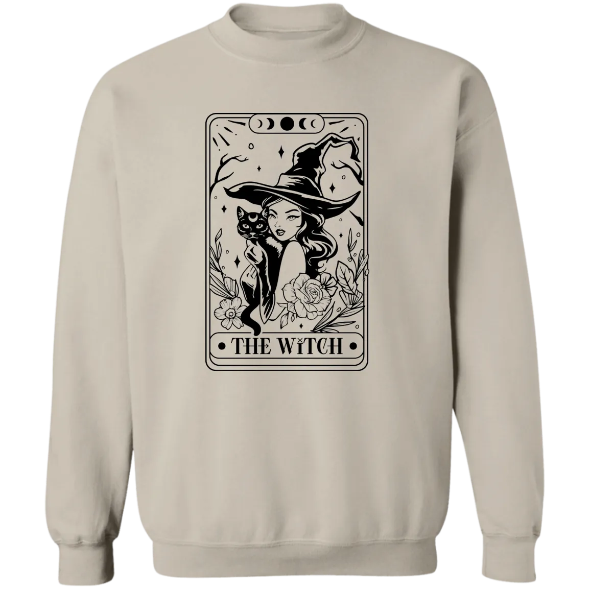 The Witch Tarot Card Crewneck Pullover Sweatshirt