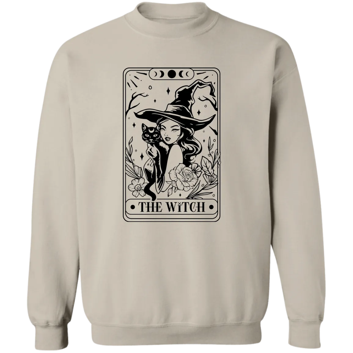 The Witch Tarot Card Crewneck Pullover Sweatshirt